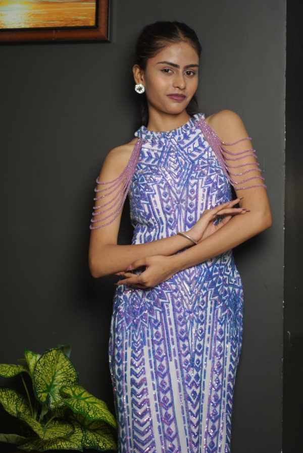 Light Purple Long Western Gown - Image 2