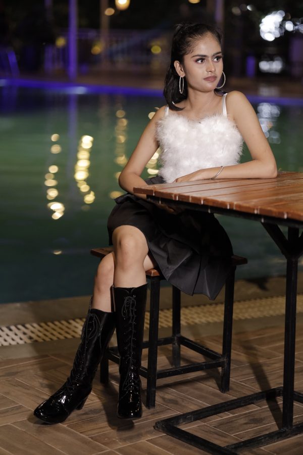 White Top With Black Skirt - Image 3