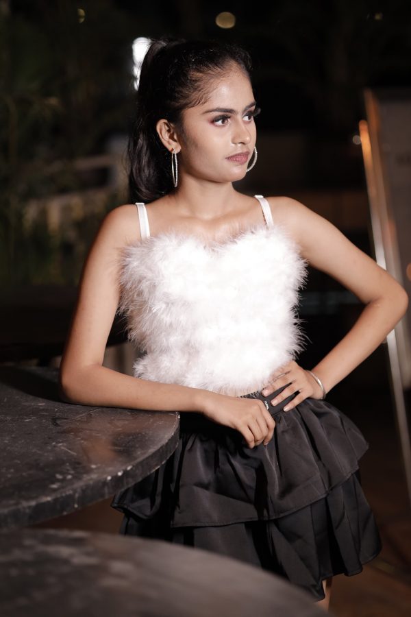 White Top With Black Skirt - Image 2
